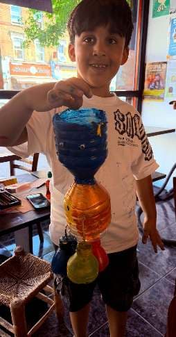 Children taking part in creative work at UMW